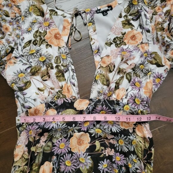 For Love And Lemons Arabella Maxi Dress Womens M Boho Chic Floral Y2K Romance - Picture 9 of 10